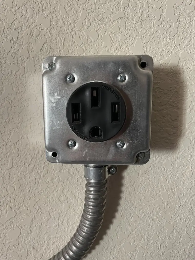 NEMA 14-50 outlet installed for Electrical Panel Upgrade in Antelope